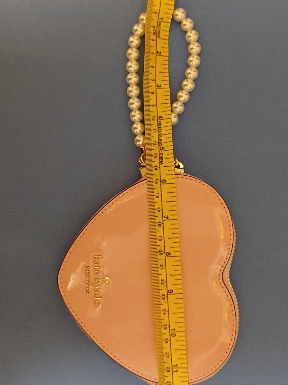 kate spade Pink Heart Wristlet with Pearl Strap - Picture 6 of 11
